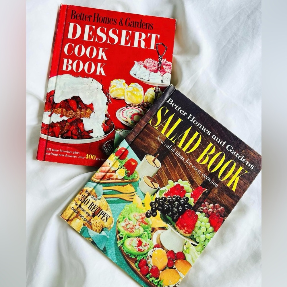 Vintage Better Homes & Gardens Cookbook Lot | Books 1970s Cooking Salad Baking